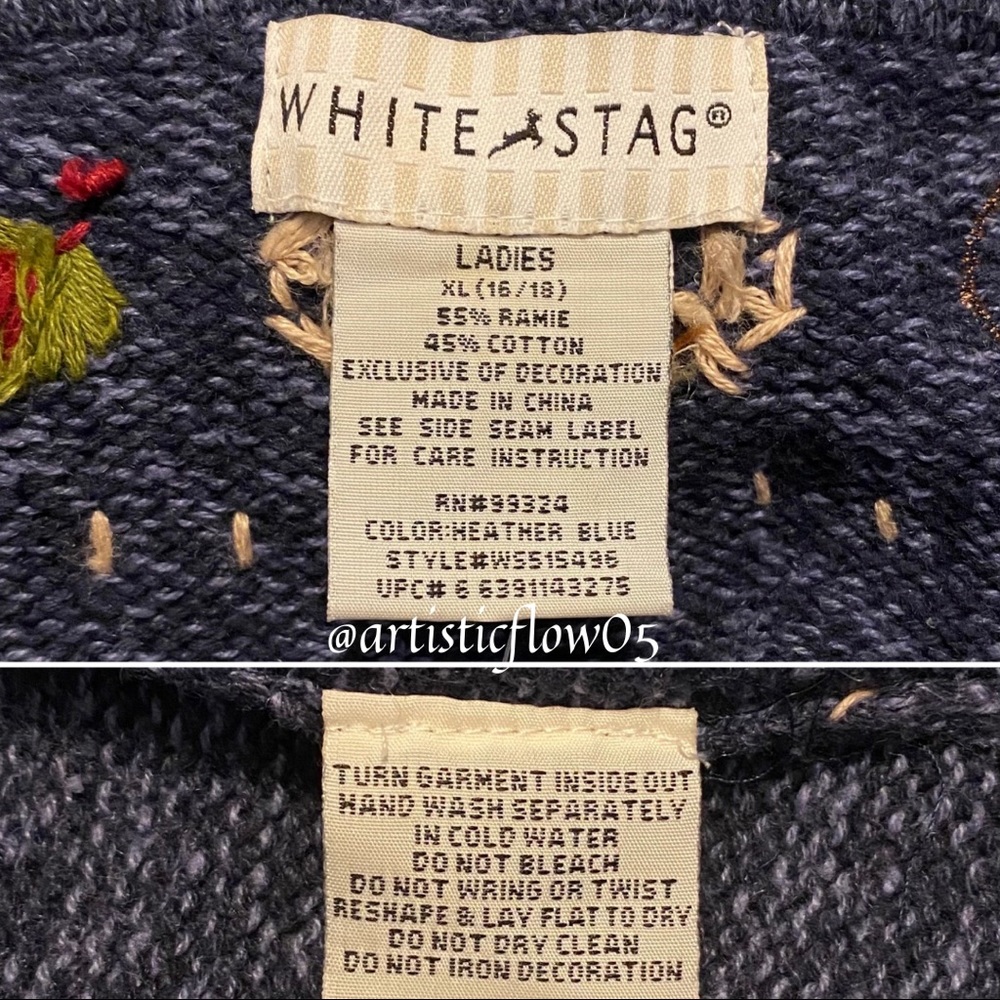 NEW! White Stag Fall Scarecrow Zip Up Sweater Vest - Picture 5 of 6